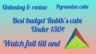 Best budget pyraminx cube Unboxing & review // pyraminx Rubik's cube under ₹130