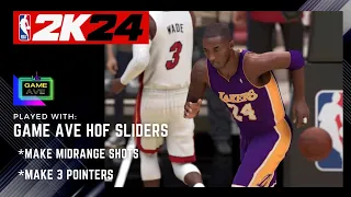 NBA 2K24 Lakers '10 vs Heat '10 | Hall of fame difficulty w/ Game Ave Realism sliders