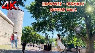 Hannover City - Germany Walking Tour 4K with Original City Sounds