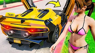 ТАКСИСТ НА LAMBORGHINI в ГТА 5 ОНЛАЙН! ЦЕПАНУЛ ДЕВУШКУ ОБЗОР МОДА GTA 5 MODS