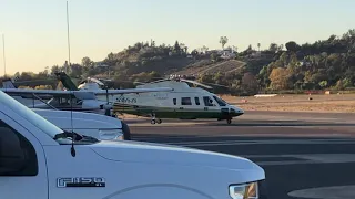 Sikorsky s76 helicopter start up/takeoff n355js