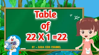 Table of 22 | Learn Multiplication Table of Twenty Two | 22 ka Table | 22 ka pahada | Baba Kids