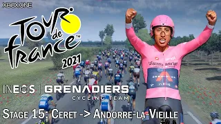 STAGE 15: BACK IN THE MOUNTAINS | Tour de France 2021: Game Playthrough #10 (Ineos Grenadiers)