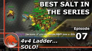 StarCraft 2: SALT! "because of you pig people..." (4v4 Ladder SOLO)