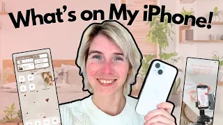 What's on My iPhone 15 in 2024 | productivity apps, neutral aesthetic, & iOS 17.3 features!