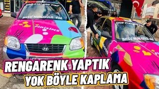 FİRİ'NİN ARABASINI PEMBE KAPLATTIM!