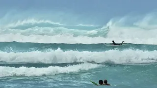 Large South Swell Waikiki Beach, Hawaii July 17, 2022