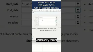 New Formula - How to insert Historical Exchange rates and stock price in Excel