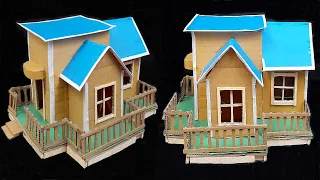 Amazing Cardboard House Crafts | Easy Hand Made Organizer House | Simple Cardboard House Design