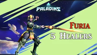 Геймплей Фурия - Тактика "5 хилеров"! | Paladins