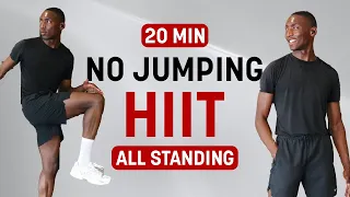20 MIN HIIT WORKOUT NO JUMPING | All Standing Workout | Burn 400 Calories | No Equipment