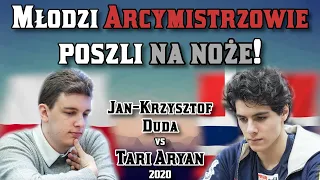 ONI WIEDZĄ co ZNACZY GRAĆ w SZACHY AGRESYWNIE!!! || Jan Krzysztof Duda vs Tari Aryan, 2020