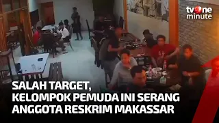 Asyik Ngopi, Anggota Polisi Dikejutkan Serangan Kelompok Pemuda Bawa Sajam | tvOne Minute