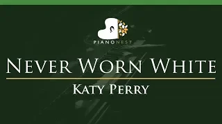 Katy Perry - Never Worn White - LOWER Key (Piano Karaoke Instrumental)