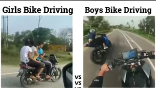 Girls Bike🚴‍♀️ Driving vs Boys Bike🚴‍♀️ Driving🚴‍♀️💪🏻 #tubelight #bike