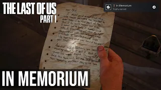 In Memorium Trophy (Pick Up Frank's Note After It's Discarded) - The Last of Us Part 1 Remake PS5