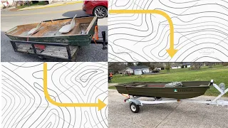 Jon Boat Restoration (Gluvit, paint, and motor)