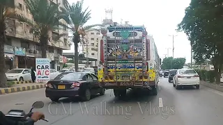 Streets of Karachi Pakistan Walking EXTREME BUSY Streets | malir  to Defence  | GM Walking Vlogs