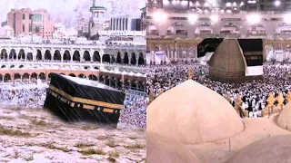 Mourning in Mecca! The Kabaa is ruined with hailstorm! Watch Shocking footage in Saudi Arabia!