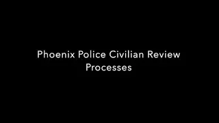 Phoenix Police Civilian Review Boards