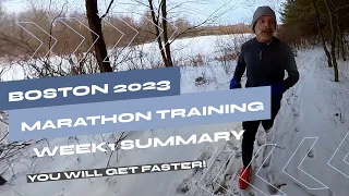 Boston 2023 | Marathon Training | Week 1 Summary