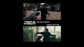 Triple Threat: Tony Jaa vs Steiner Action movie fight scene #shorts