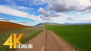 4K Scenic Drive - Palouse Roads, Washington State | 3 Hour of Road Drive with Soothing Music