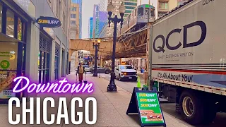 [4K] 🇺🇸 Chicago Walking Tour 2024 | Downtown Chicago | State and Randolph Street | Chicago Theater