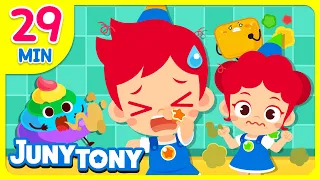 🌈 Colorful Poo, Potty Training Song + More Kids Songs | Poo Poo Song Compilation | JunyTony