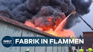 DRAMATISCHE BRANDKATASTROPHE: Porzellanfabrik in Varel von Flammen verschlungen