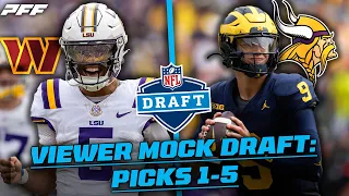 2024 Viewer Mock Draft: Picks 1-5 | PFF