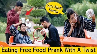 Eating Free Food Prank With A Twist @AniqCrazyFun