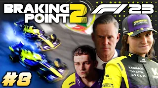 F1 23 BRAKING POINT 2 Story Part 8: NEW DRIVER SIGNING! DEVON BUTLER RETIRES! Chapter 10 & 11