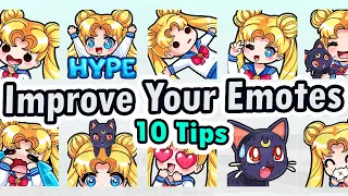 10 Tips on How To Make Emotes Look Good Small | How To Draw Emotes Tutorial