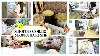 ВЕЧЕРНЯЯ УБОРКА на КУХНЕ🔥ГОТОВЛЮ/ЗАГОТОВКИ на 2 ДНЯ🔥ГЛАЖКА🐝УЮТНАЯ ОСЕННЯЯ ВЫПЕЧКА🍁