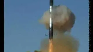 SS-18 Dnepr converted Russian ICBM rocket launch.