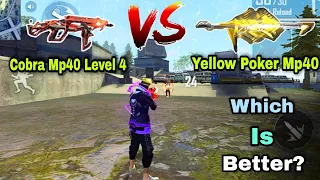 Max Level Cobra Mp40 Vs Yellow Poker Mp40 || Which Is Better? || Poker Mp40 Vs Evo MP40 Ability Test