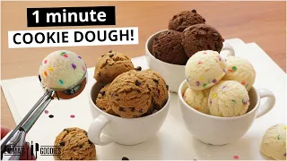 1 Minute EDIBLE COOKIE DOUGH!🍪 3 EASY Ways! Small Batch Edible Cookie Dough Recipe