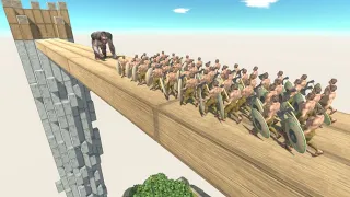 Goro The Giant vs Jungle Bridge Army Animal Revolt Battle Simulator