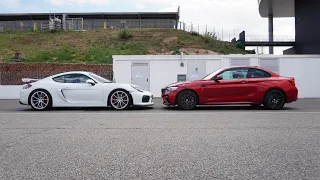 M2 Competition vs Cayman 981 GT4 Rev battle - Stock vs Stock