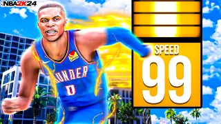 I FOUND THE FASTEST PLAYER POSSIBLE IN NBA 2K24 🔥 ALL 99 SPEED STATS BUILD!