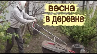 Посадка томатов в теплице. Секрет их НЕполива. Работа в саду и огороде  весной. Уборка участка.