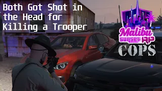 Shooting from a car to save a trooper! | Malibu Sunset RP COPS #11