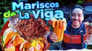 Increible RECORRÍDO de Mariscos 🦐 🦞en TIANGUIS de La Viga | COMIDA CALLEJERA GARNACHERA