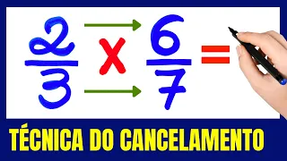 MULTIPLICAÇÃO DE FRAÇÃO , TÉCNICA DE CANCELAMENTO DETALHADA!!