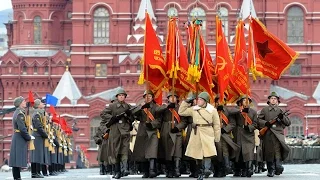 Торжественный марш в честь 74 й годовщины военного парада 7 ноября 1941 года