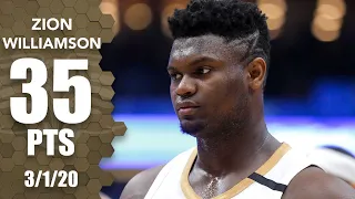 Zion Williamson scores career-high 35 points in Lakers vs. Pelicans | 2019-20 NBA Highlights