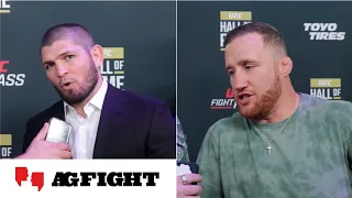 Khabib Nurmagomedov and Justin Gaethje talk about Charles Oliveira