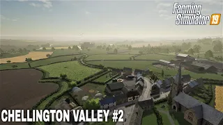 Baling, plowing, sowing in 5 new fields FS19 Chellington Valley Timelapse #2 Farming Simulator 19