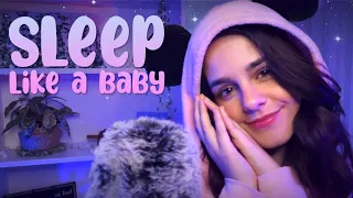 ASMR to FALL DEEP ASLEEP 💖 Ear to Ear close up Whispering w/ RAIN sounds for Sleep